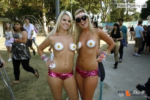 Public nudity photo collegesexfun:Tits out at the concert  Follow me for more public... Public Flashing