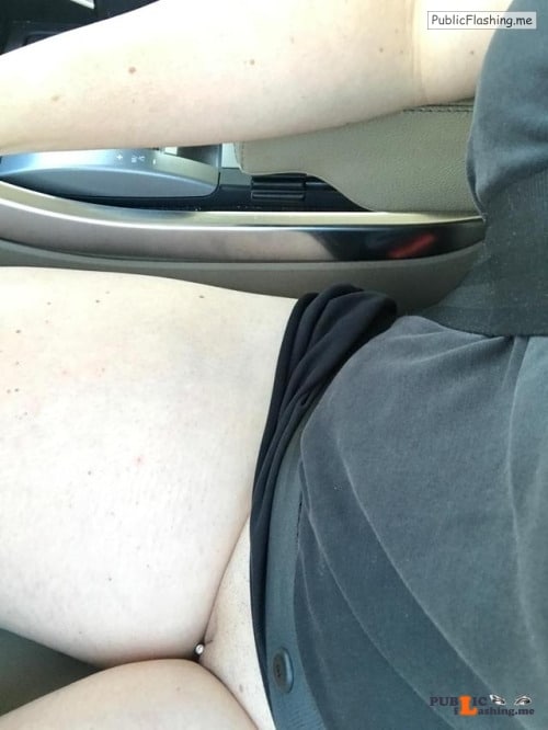 No panties goodtimecpl48: my sexy wife took these pictures while driving... pantiesless Public Flashing