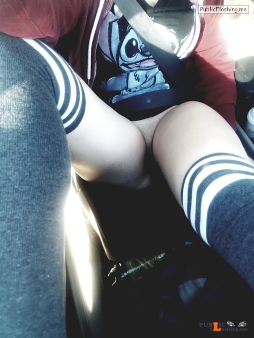 No panties apricotsun: The Bf said no bottoms on the drive Commando car... pantiesless No panties apricotsun: The Bf said no bottoms on the drive Commando car... pantiesless Public Flashing