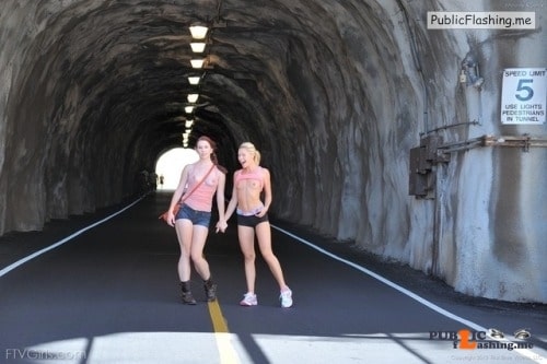 FTV Babes Slow down! 5 MPH. You need to be able to see the pedestrians in... Public Flashing