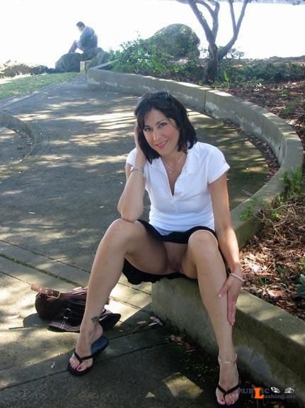 Public flashing photo carelessinpublic:In a park in a short skirt and showing her... Public flashing photo carelessinpublic:In a park in a short skirt and showing her... Public Flashing