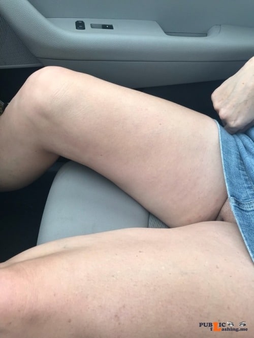 No panties carolinacpl: Car ride on a sunny day pantiesless Public Flashing