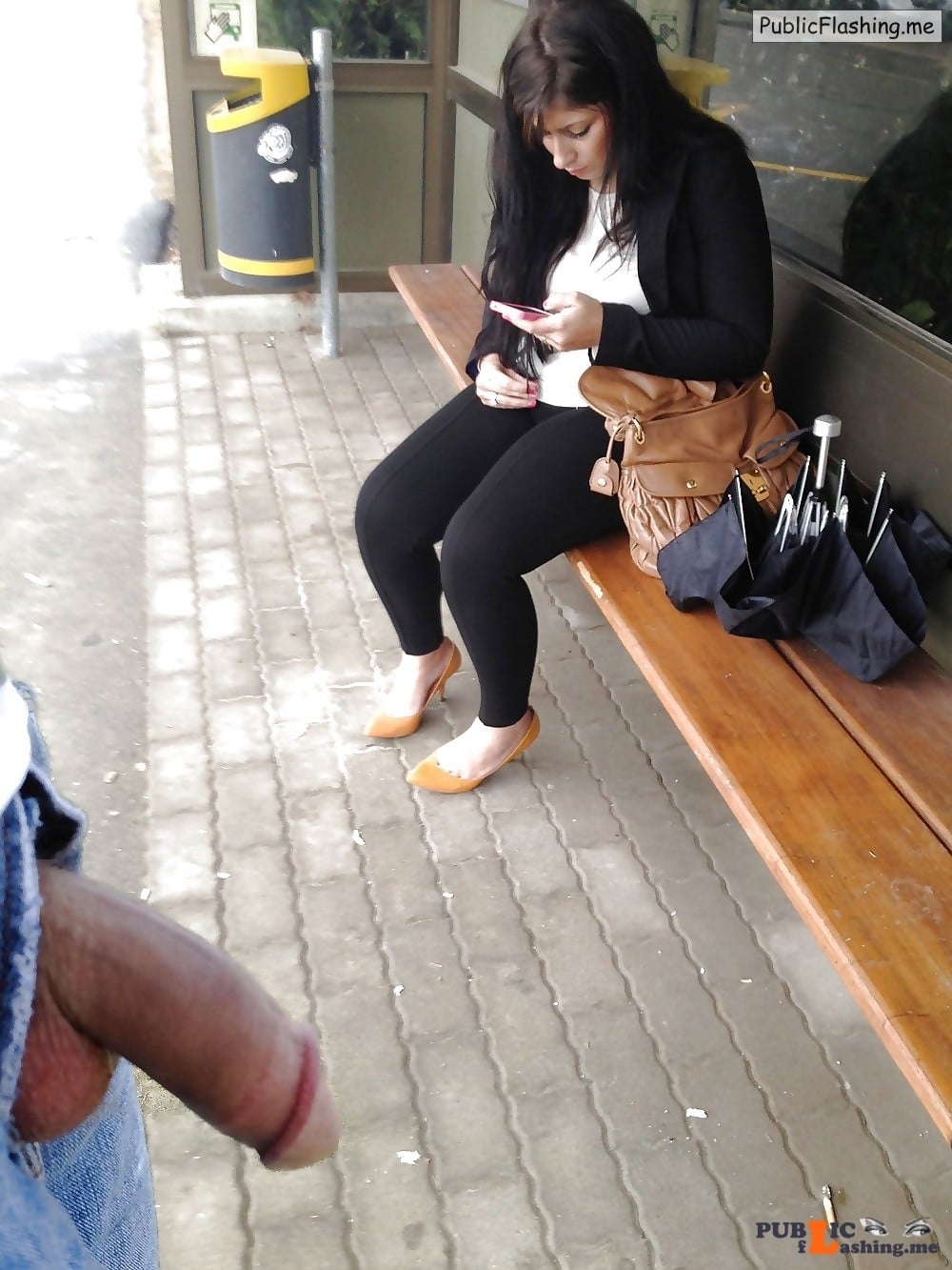 Dick flash pics on bus station