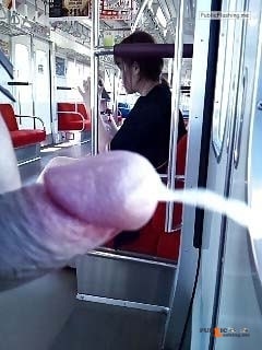 Public masturbation GIFs cumshot in bus