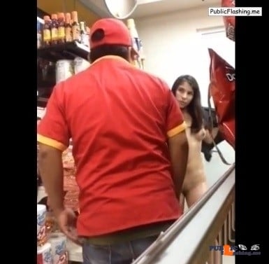 Masturbating in supermarket cam girl gets caught VIDEO