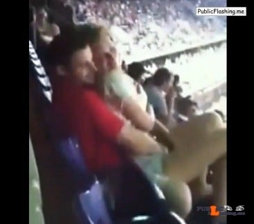 Touching pussy of GF on the stadium VIDEO