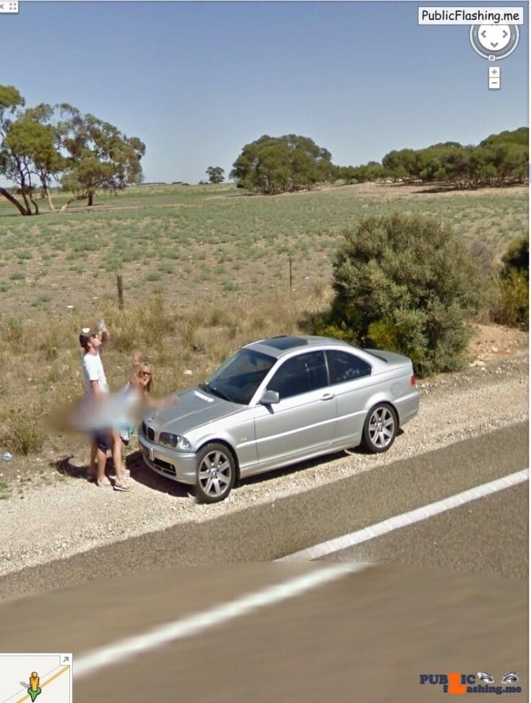 Google Street View sex on bonnet of BMW Public Flashing