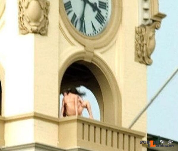 Caught in sex on town clock tower