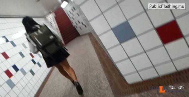 Ebony schoolgirl upskirt video slowmotion VIDEO Public Flashing