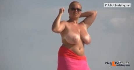 Mature Flashing Boobs - Huge mature boobs public flashing compilation VIDEO Nude ...