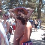Wife masturbating for voyeur on nude beach POV