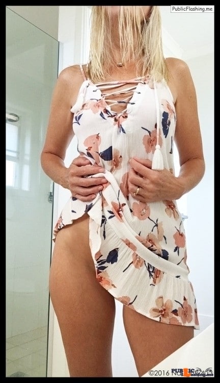 No panties naughty40s: I Shot MyselfSummer Dress Selfies (5) pantiesless