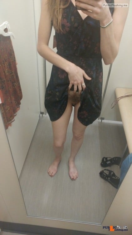 Public Flashing Photo Feed : No panties deadlynightshade88: Trying on some cute clothes. Commando of… pantiesless