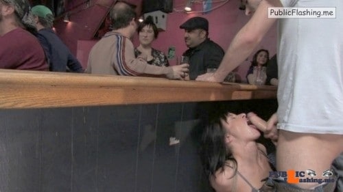 Public Flashing Photo Feed : Exposed in public Behind the bar…