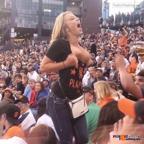 Public Flashing Photo Feed : Exposed in public Go Giants!…