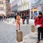 Public flashing photo exposed-in-public: At the copy store on Flashing Friday 