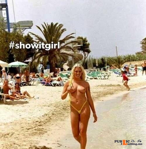 Public nudity photo Naked public beach fun Follow tumblr link below for…