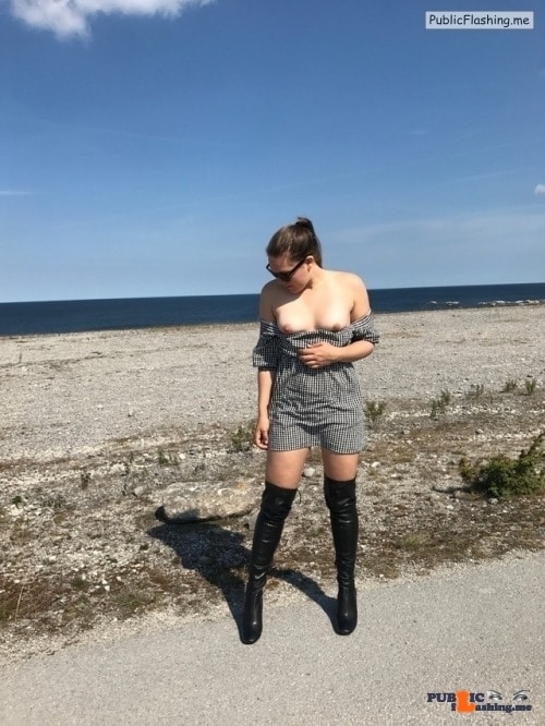 Public Flashing Photo Feed : No panties letussharewithyou: Again a lovely roadtrip and i keep on… pantiesless