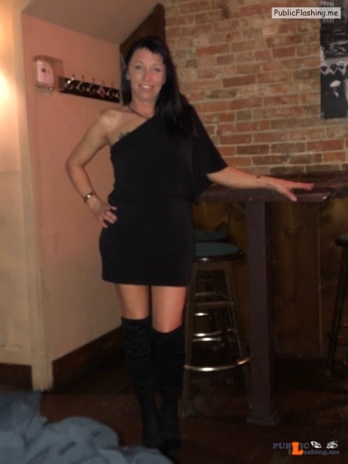 Public Flashing Photo Feed : No panties randy68: I love the little black dress!! And what’s in it even… pantiesless