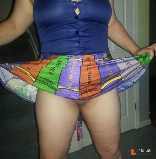 No panties allaboutthefun32: I love when she dresses up as a sexy lil… pantiesless