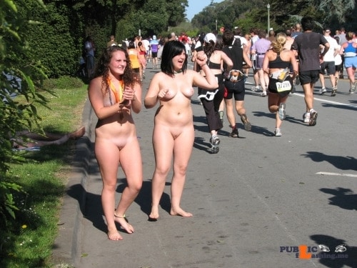 Public Flashing Photo Feed : Public nudity photo nakedgirlsdoingstuff: Marathon cheer squad. Follow me for more…