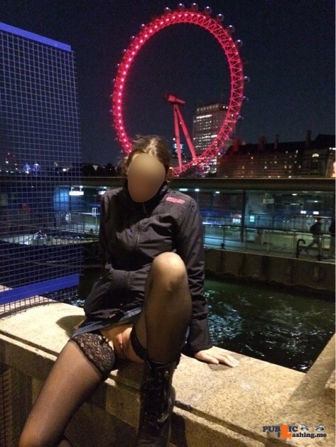 Public Flashing Photo Feed : No panties reddevilpanties: London eye pantiesless