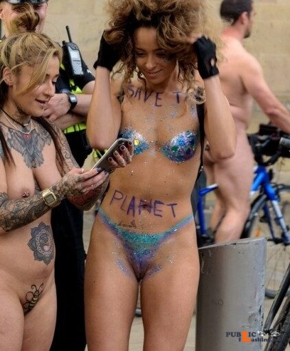 Flashing in public photo thenetty:WNBR Manchester 2017 – save-the-planet-girl