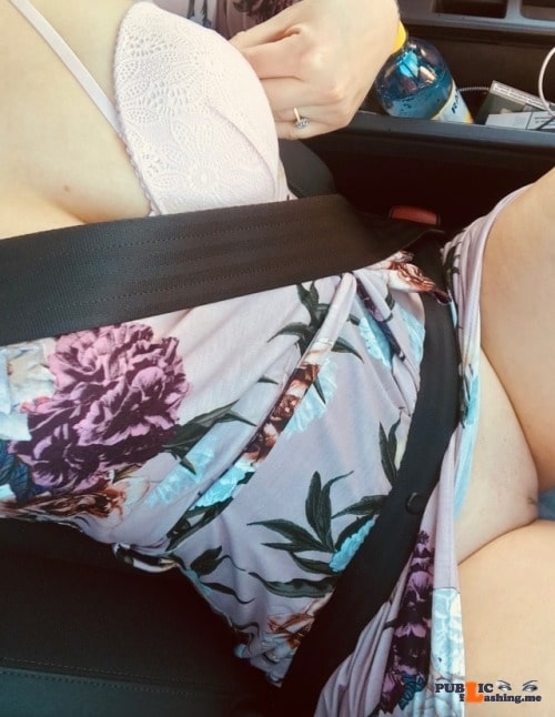 Public Flashing Photo Feed : No panties sthlmcouple: Making hubby happy while driving by wearing no… pantiesless