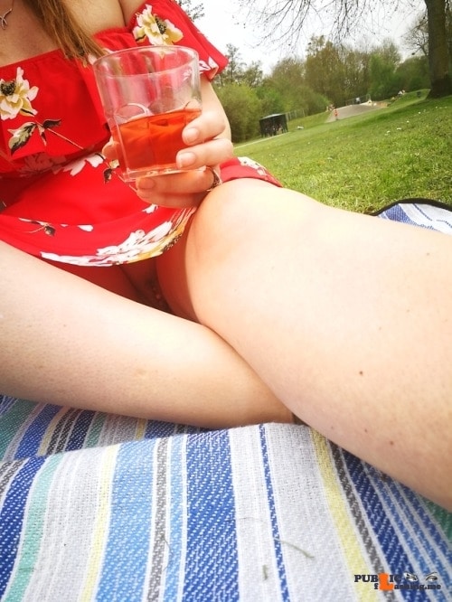 Public Flashing Photo Feed : No panties richaz69: Having a glass of wine ? pantiesless