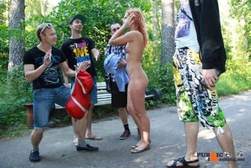 Public Flashing Photo Feed : Public nudity photo fanofenf: “Hey, why do you assholes keep following me?!” “Maybe…
