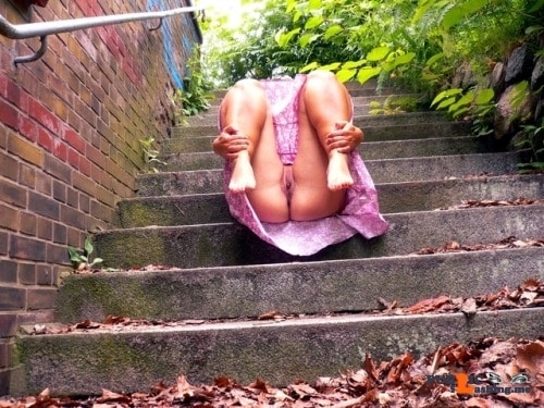 Public Flashing Photo Feed : No panties marajania: Stairway to heaven (so sad that I can’t upload… pantiesless