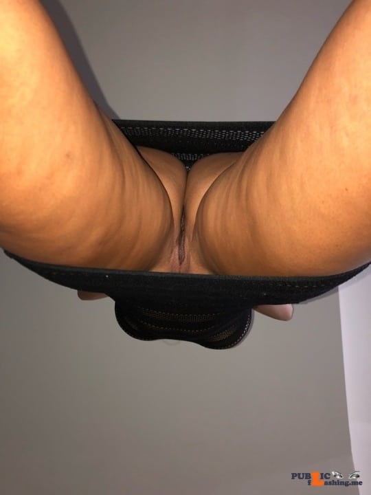 Public Flashing Photo Feed : No panties hornywifealways: Different view of me ? pantiesless